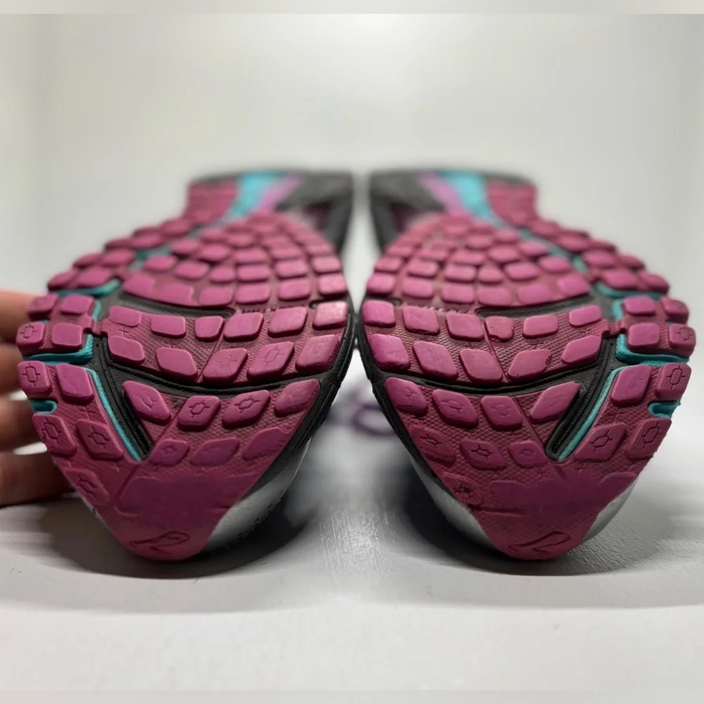 Brooks Adrenaline GTS 17 Women’s Running Shoes Silver Purple Teal Size 11.5